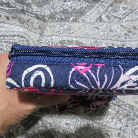 Vera Bradley Floral Wallet - Pink and Navy - Picture 5 of 9
